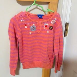 Genuine kids from Oshkosh 4T Striped Embroidered sweater